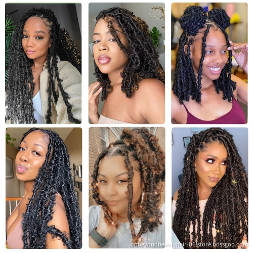 14inch 24inch Butterfly Crochet Locs  Handmade Jumbo Locs  Distressed Crochet Hair Pre Looped short butterfly locs 24in Nu Faux